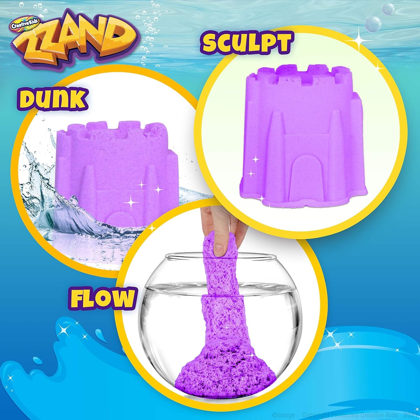 Hydro Zzand Play Sand Art Kit – 10 Individual Colored Castle Molded Bulk Pack – Satisfying Sensory Art – Therapeutic Sand Party Favor Birthday Gift for Boys & Girls 3+