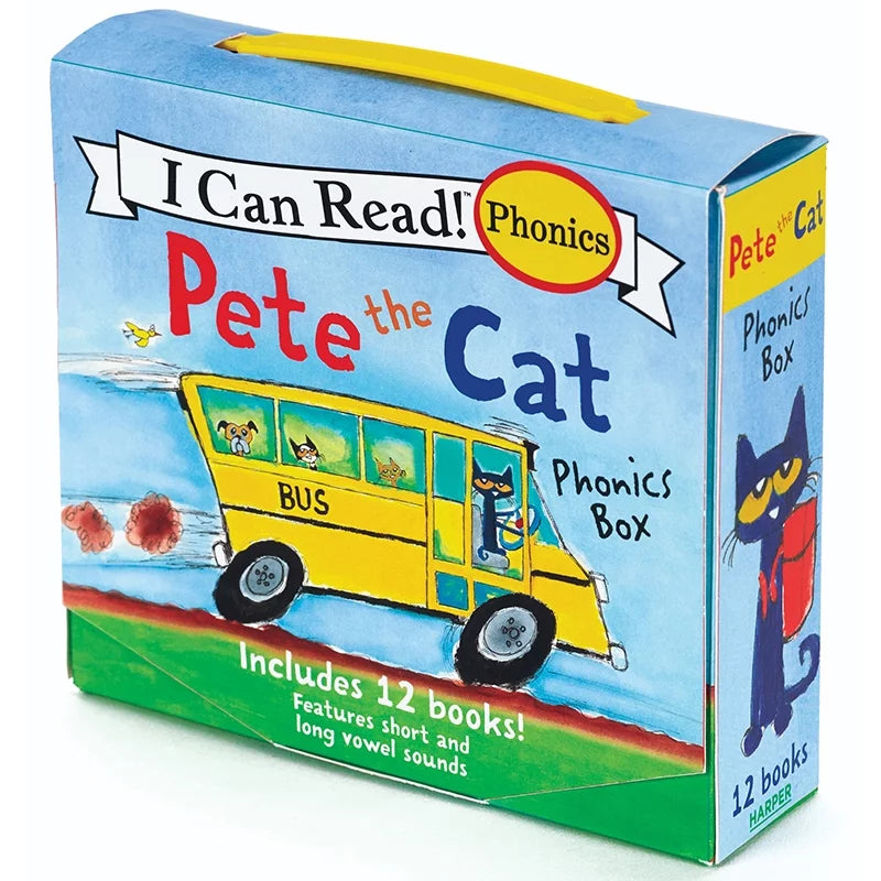 Pete the Cat 12-Book Phonics Fun!: Includes 12 Mini-Books Featuring Short and Long Vowel Sounds (Paperback)