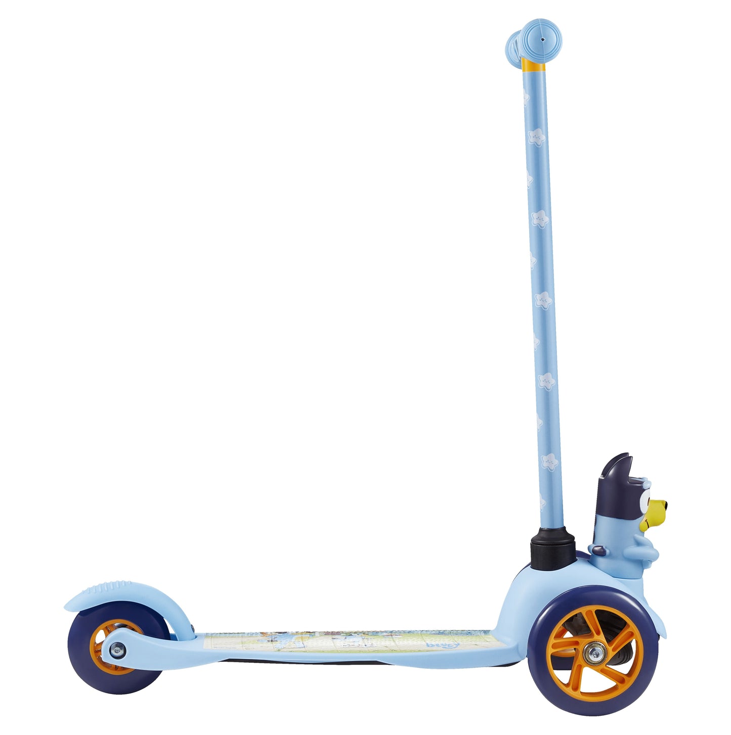 Ride-N-Glide Buddies 3D Toddler Scooter, 3 Wheel Kick Scooter for Kids Ages 3+, Blue