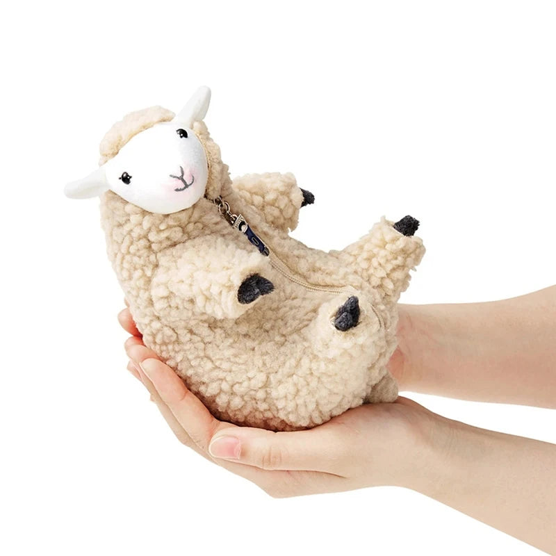 16CM Lovely Sheep Alpaca Doll Soft Plush Toy with Detachable Clothes Simulation Lamb Sleep Soothing Plushie Doll Kids Toy Gifts