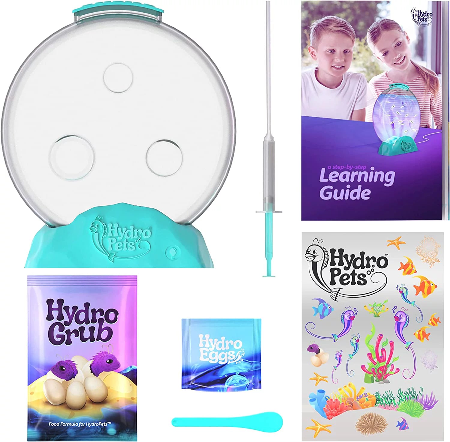 Live Sea Pets Habitat Kit, Light up Tank - Hatch & Grow Aquatic Pets Gift Science Experiments Kits - Educational STEM Kids Toys for Boys & Girls Age 6-12