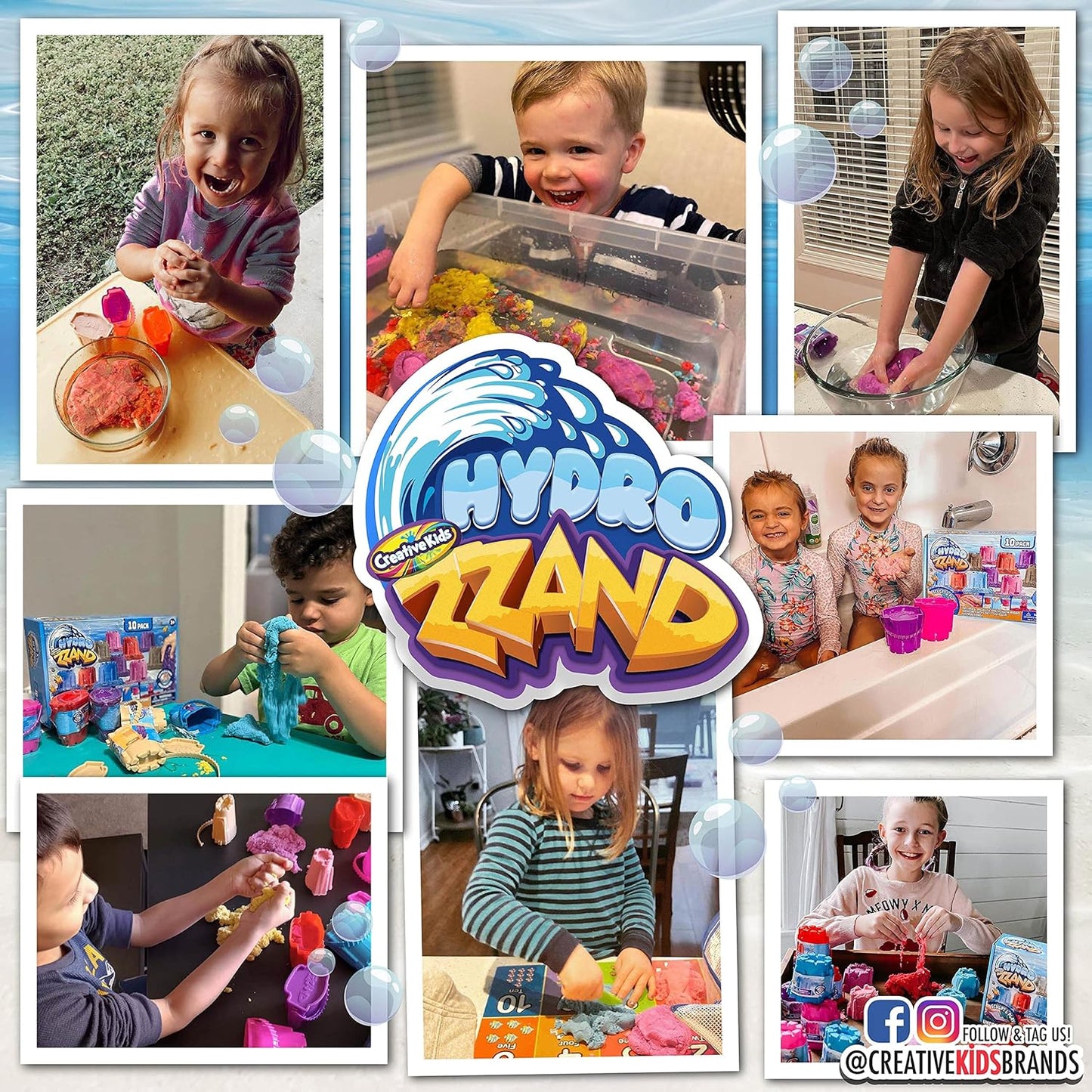 Hydro Zzand Play Sand Art Kit – 10 Individual Colored Castle Molded Bulk Pack – Satisfying Sensory Art – Therapeutic Sand Party Favor Birthday Gift for Boys & Girls 3+