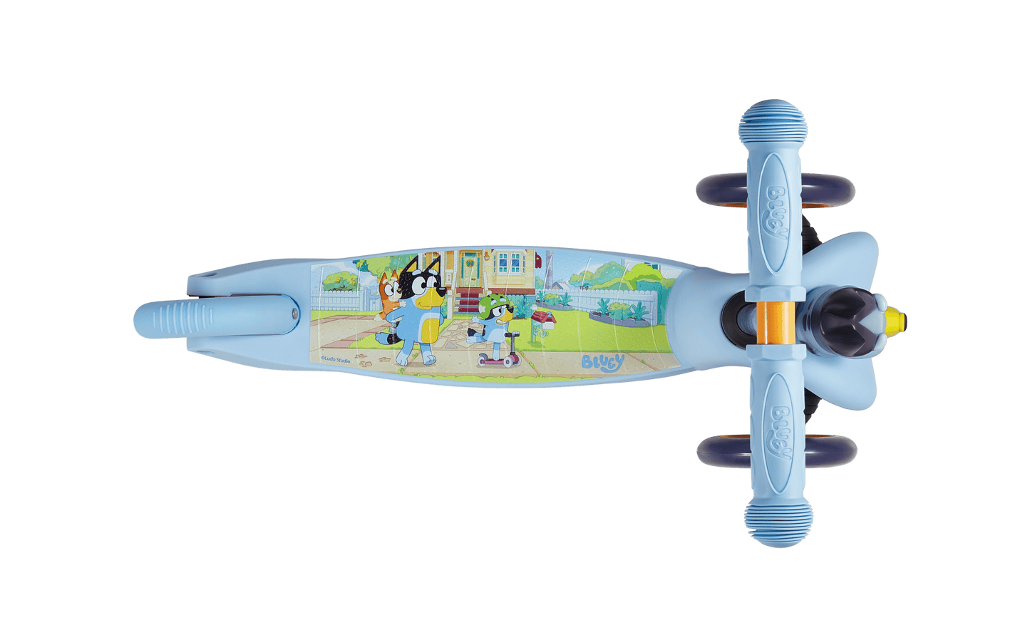 Ride-N-Glide Buddies 3D Toddler Scooter, 3 Wheel Kick Scooter for Kids Ages 3+, Blue