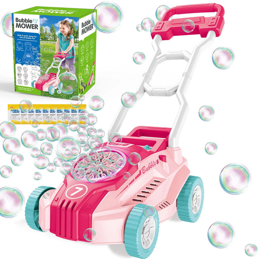 Bubble Lawn Mower,Lawn Mower Bubble Machine for Toddlers,Outdoor Gardening Push Toys,Birthday Gifts Toys for 1 2 3 4 5 Years Old Boys Girls