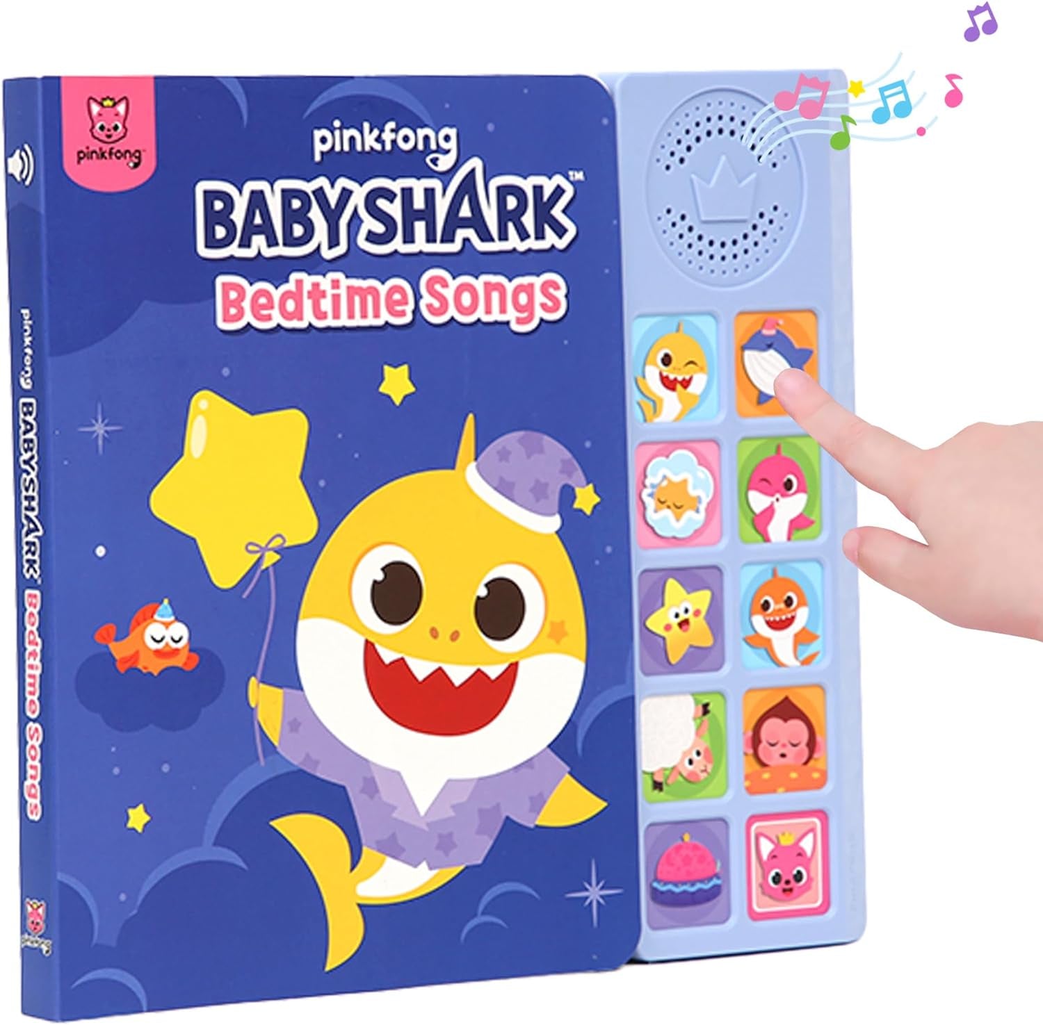 Baby Shark Bedtime Songs 10 Button Sound Book | Baby Shark Toys | Learning & Education Toys | Interactive Baby Books for Toddlers 1-3 | Gifts for Boys & Girls