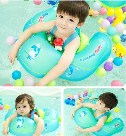 Swimming Ring Inflatable Floating Baby/Kids Swimming Pool Accessories Circle Bathing Inflatable Double Raft Rings Dropshipping