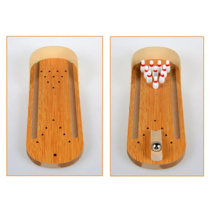 Mini Wooden Bowling Tabletop Game