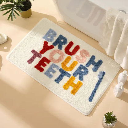 Soft Absorbent Microfiber Educational Bath Mat