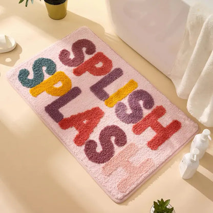 Soft Absorbent Microfiber Educational Bath Mat