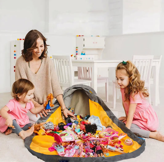 Foldable Toy Storage Mat Basket