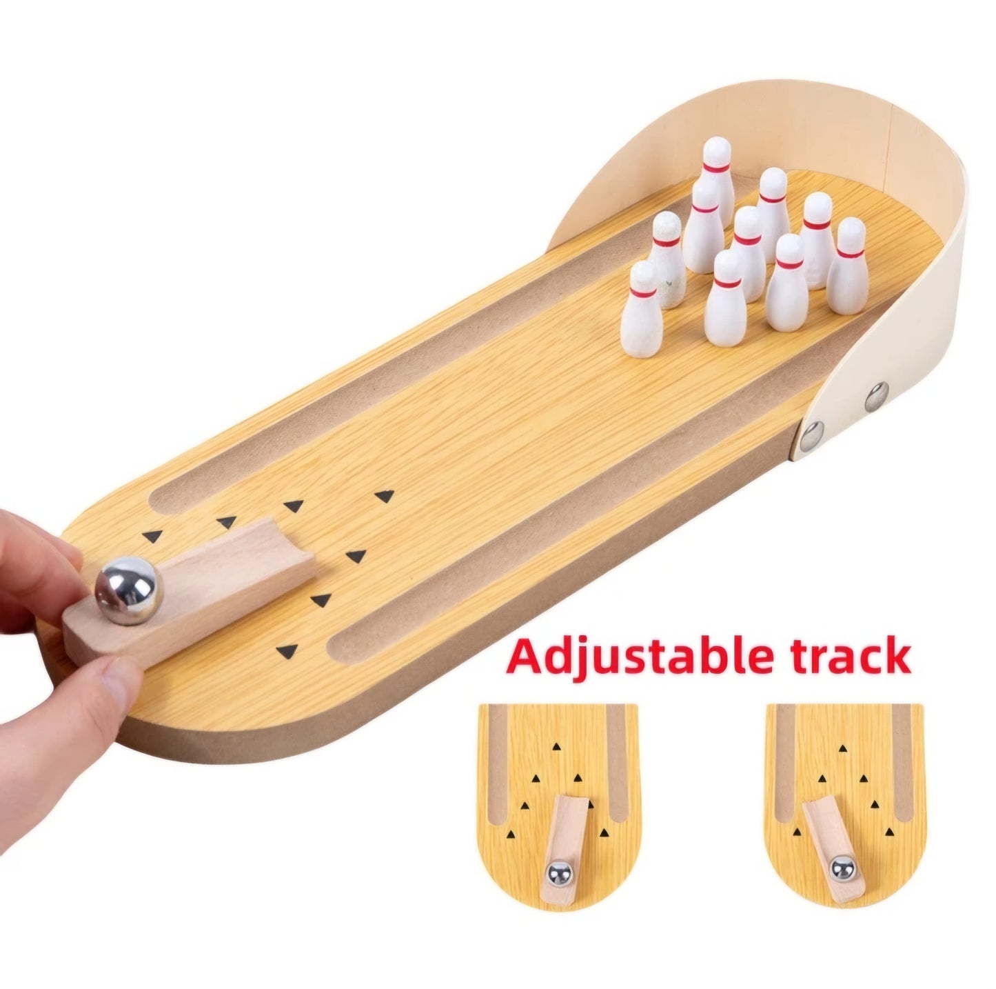 Mini Wooden Bowling Tabletop Game