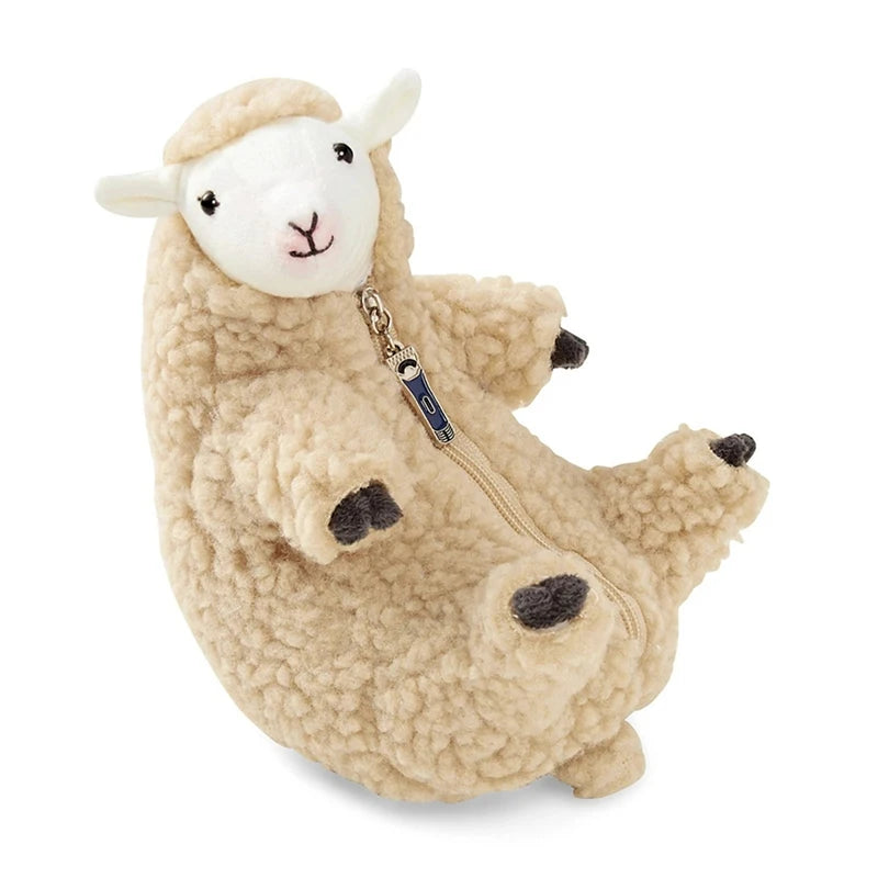 16CM Lovely Sheep Alpaca Doll Soft Plush Toy with Detachable Clothes Simulation Lamb Sleep Soothing Plushie Doll Kids Toy Gifts