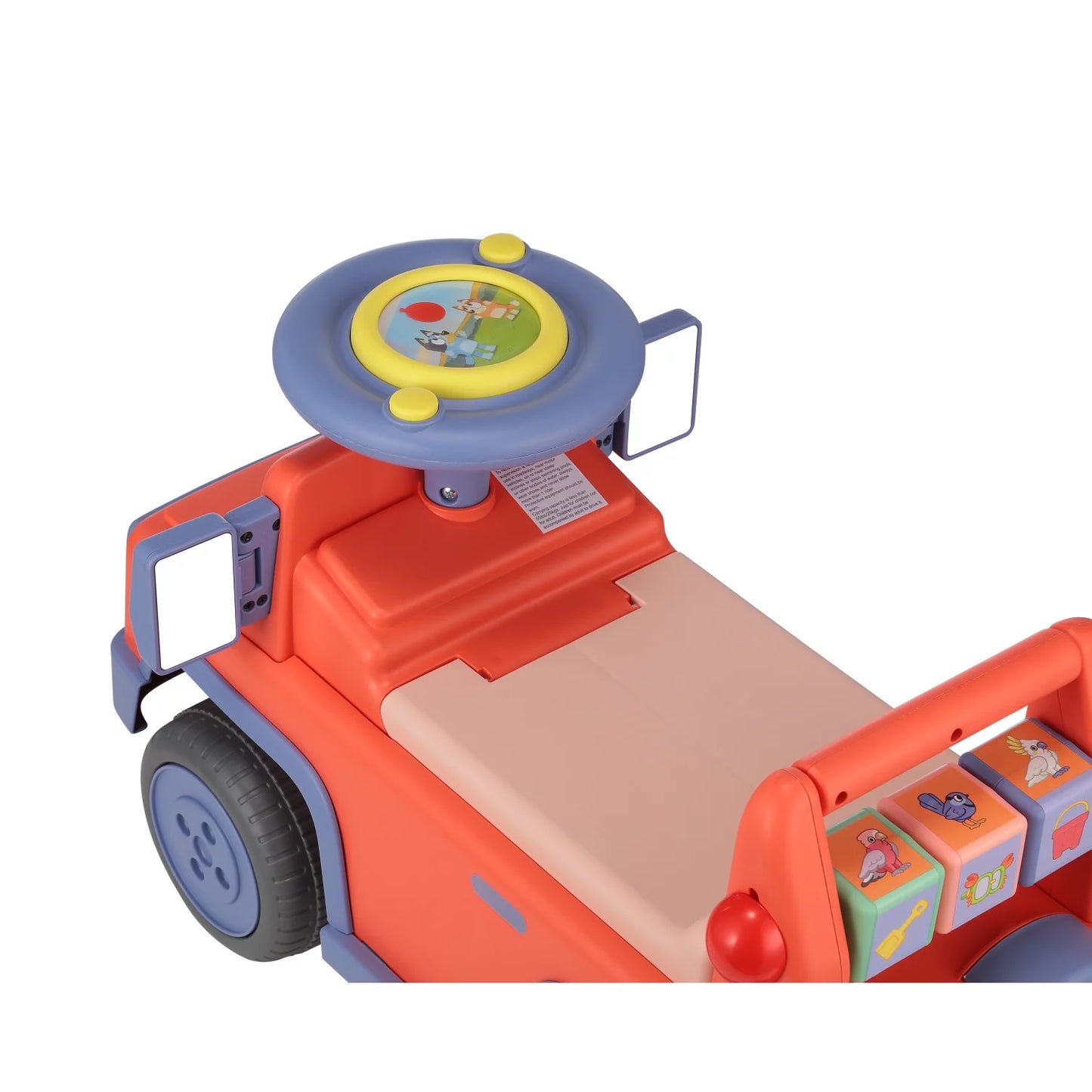 Licensed Interactive Ride-On Push Car for Boys and Girls, Foot-To-Floor, Ages 1-3, Orange