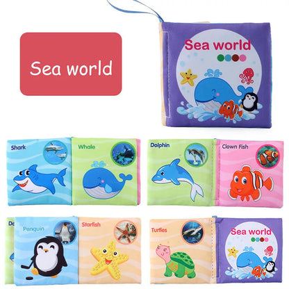 Baby Cloth Books Enlightenment Early Educational Toys Kids Fruits Animal Numbers Food Cognitive Book for Toddlers 0-36 Month