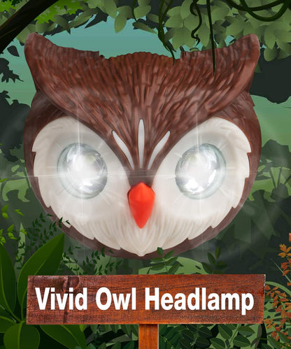 Toys Owl LED Headlamp Flashlight with Elastic Headbands, Animated Owl Toddler Toys Head Lamp for Boys Girls, Multiple Light Modes, for Kids Camping, Running, Reading at Night