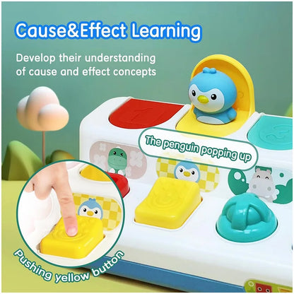 Pop up Toy Sensory Toys Pop up Animals Toy for Babies Montessori Toys Cause and Effect Baby Toys Educational Toys 12-18 Months