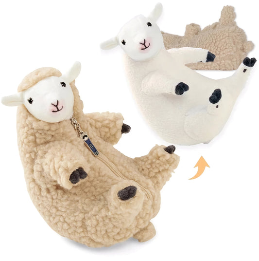 Lovely Sheep Soft Plush Toy W/ Detachable Clothes Simulation Lamb