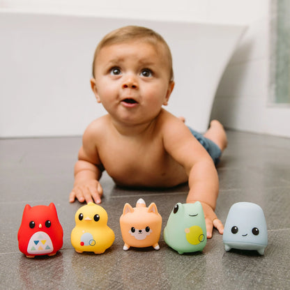 5 Count Pack Light up Animal Bath Toys, Ages 6+ Months, Unisex