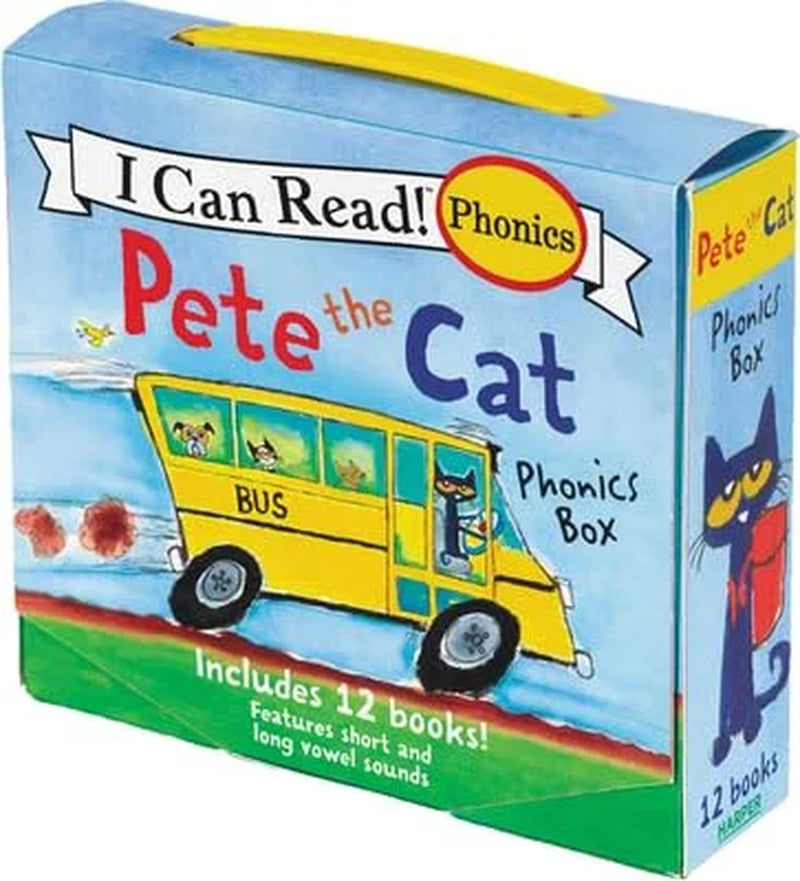 Pete the Cat 12-Book Phonics Fun!: Includes 12 Mini-Books Featuring Short and Long Vowel Sounds (Paperback)