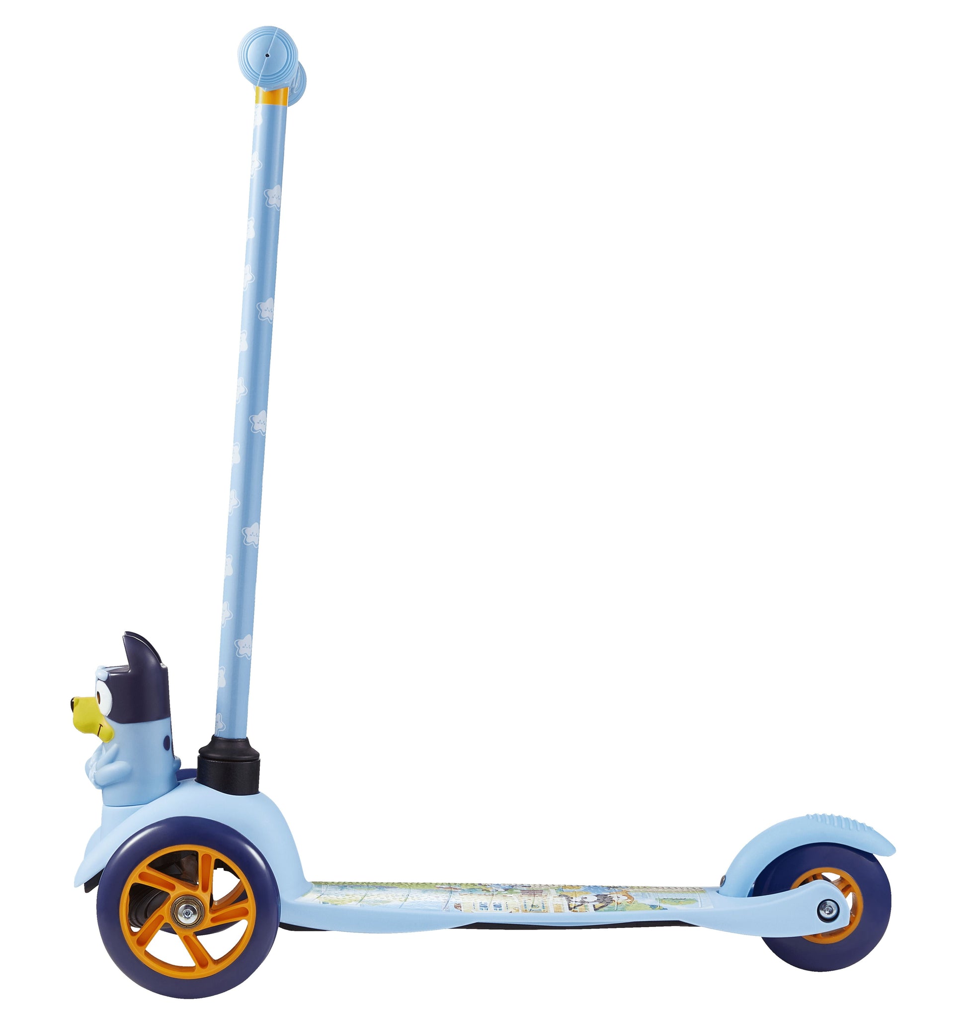 Ride-N-Glide Buddies 3D Toddler Scooter, 3 Wheel Kick Scooter for Kids Ages 3+, Blue